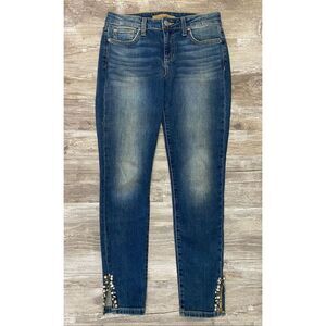 Joe’s Jeans Icon Mid Rise Skinny Ankle Rhinestone Accents Women’s Sz 26” Waist